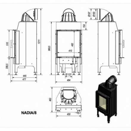 Каминная топка Kratki Nadia/8 в Орше