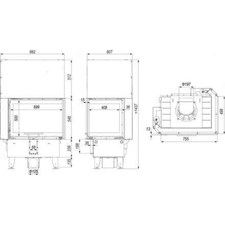 Каминная топка DEFRO HOME INTRA SM BP G в Орше