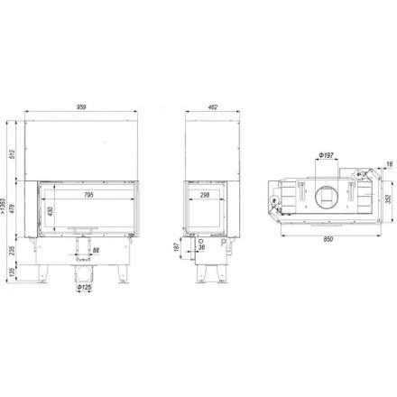 Каминная топка INTRA ME BL SLIM G в Орше