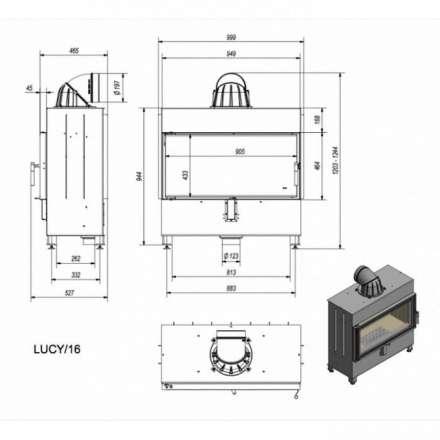 Каминная топка Kratki Lucy/16 в Орше