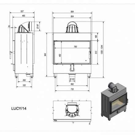 Каминная топка Kratki Lucy/14 в Орше