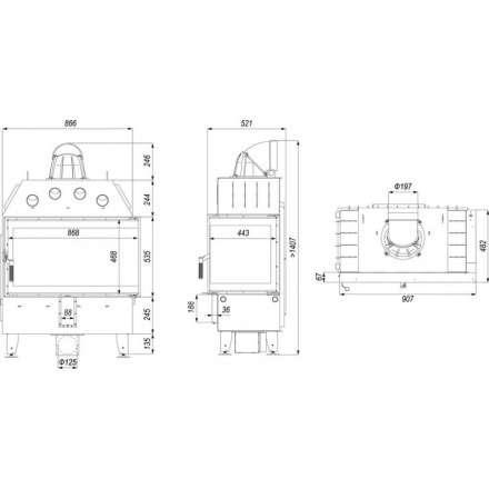 Каминная топка DEFRO HOME INTRA ME BL в Орше