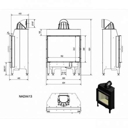 Каминная топка Kratki Nadia/13 в Орше