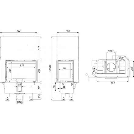 Каминная топка INTRA SM BP SLIM G в Орше