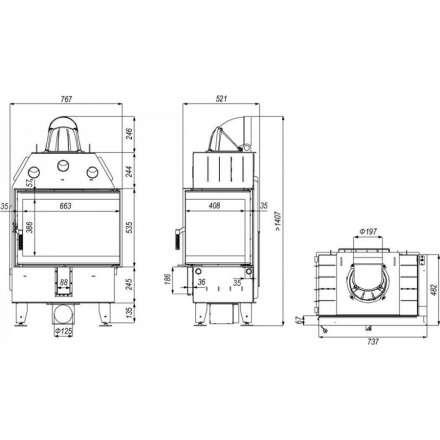 Каминная топка DEFRO HOME INTRA SM BL в Орше