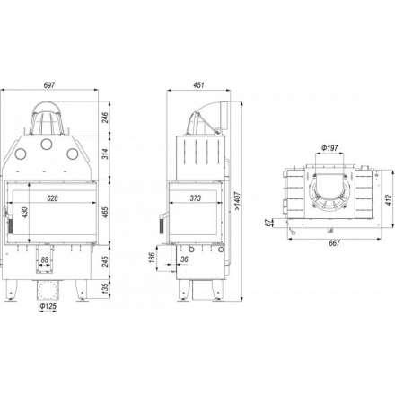 Каминная топка DEFRO HOME INTRA SM BL MINI в Орше