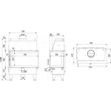 Каминная топка IMPULS ME BL в Орше