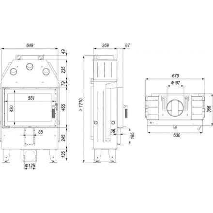 Каминная топка INTRA SM SLIM в Орше