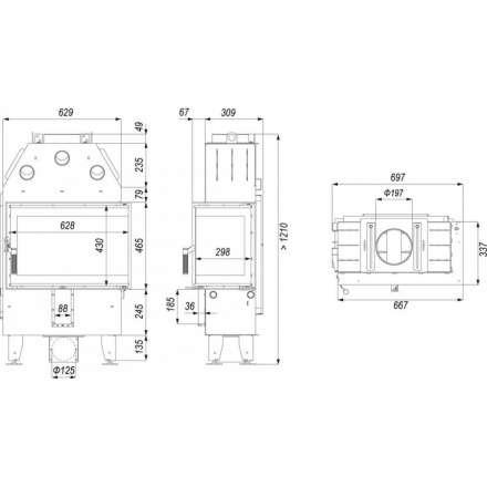 Каминная топка INTRA SM BP SLIM в Орше