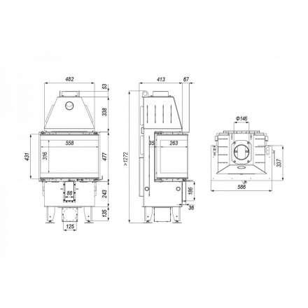 Каминная топка DEFRO HOME INTRA XSM C в Орше