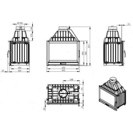 Каминная топка NORDflam Savona в Орше
