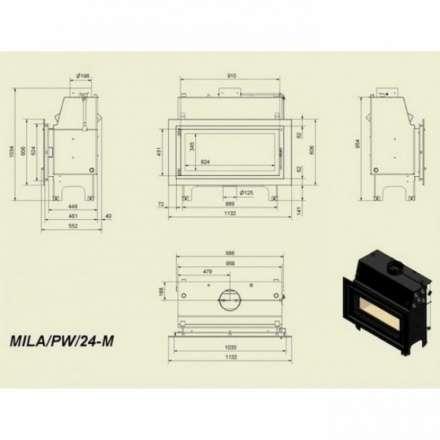 Каминная топка Kratki Mila/PW/24 в Орше