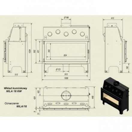Каминная топка Kratki Mila в Орше