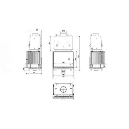 Каминная топка Kratki FRANEK/PW/12/W в Орше