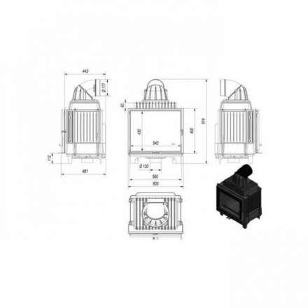 Каминная топка Kratki FRANEK/10 в Орше