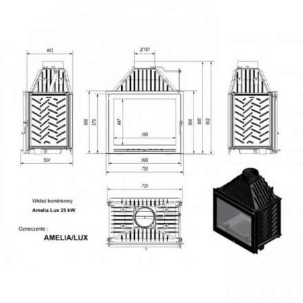 Каминная топка Kratki Amelia/LUX в Орше