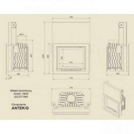 Каминная топка Kratki Antek/G в Орше