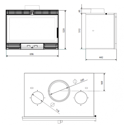 Каминная топка Ferguss FG753 с шибером в Орше