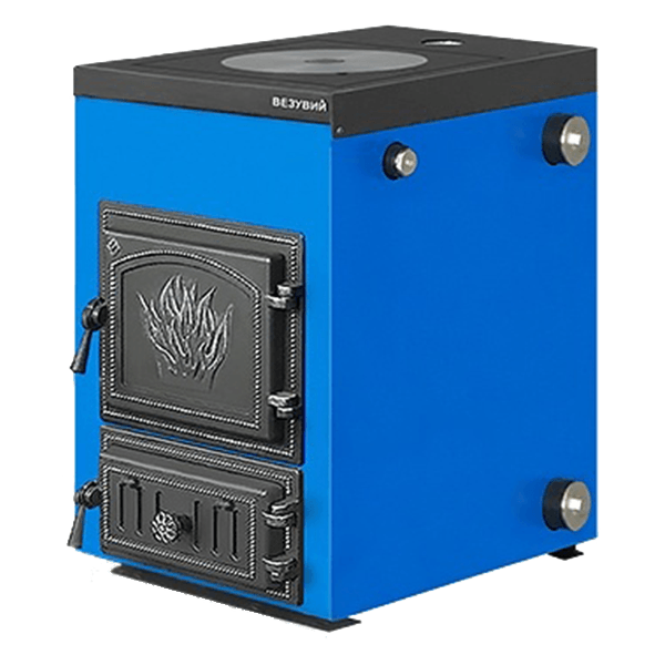 Котел твердотопливный Везувий Эльбрус-14 с плитой Везувий Амазонка бай фото в Орше