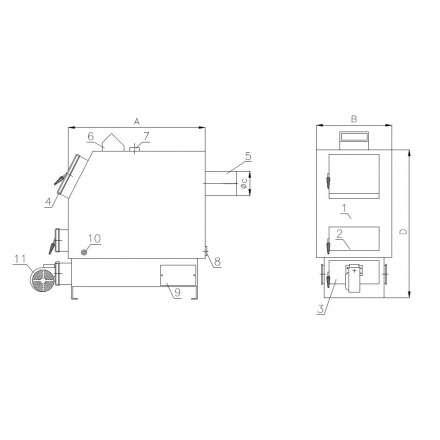 Твердотопливный котел РАТОН КОС-ТВ-23 в Орше