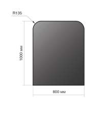 Лист напольный Везувий, 2мм, черный 1000*800*2 R135 в Орше