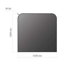 Лист напольный Везувий, 2мм, черный 1200*1200*2 R135 в Орше