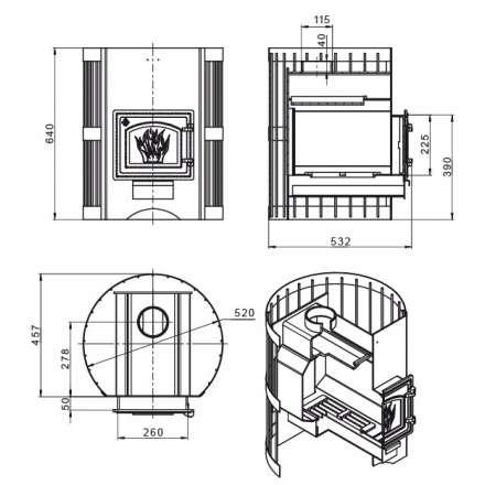 Печь для бани Везувий Скиф Стандарт 16 (ДТ-3) б/в 2022 в Орше