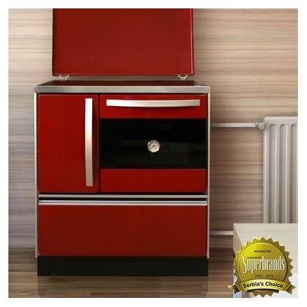 Плита на дровах MBS Thermo Royal 720 P3 (с водяным контуром) красная купить в Орше