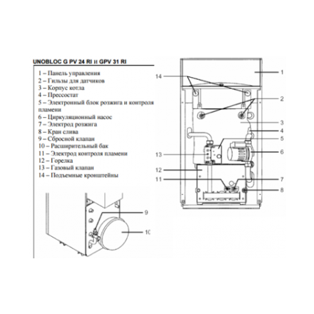 Газовый котел Ariston UNOBLOC G 38 RI в Орше