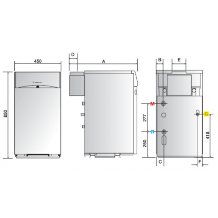 Газовый котел Ariston UNOBLOC G 38 RI в Орше